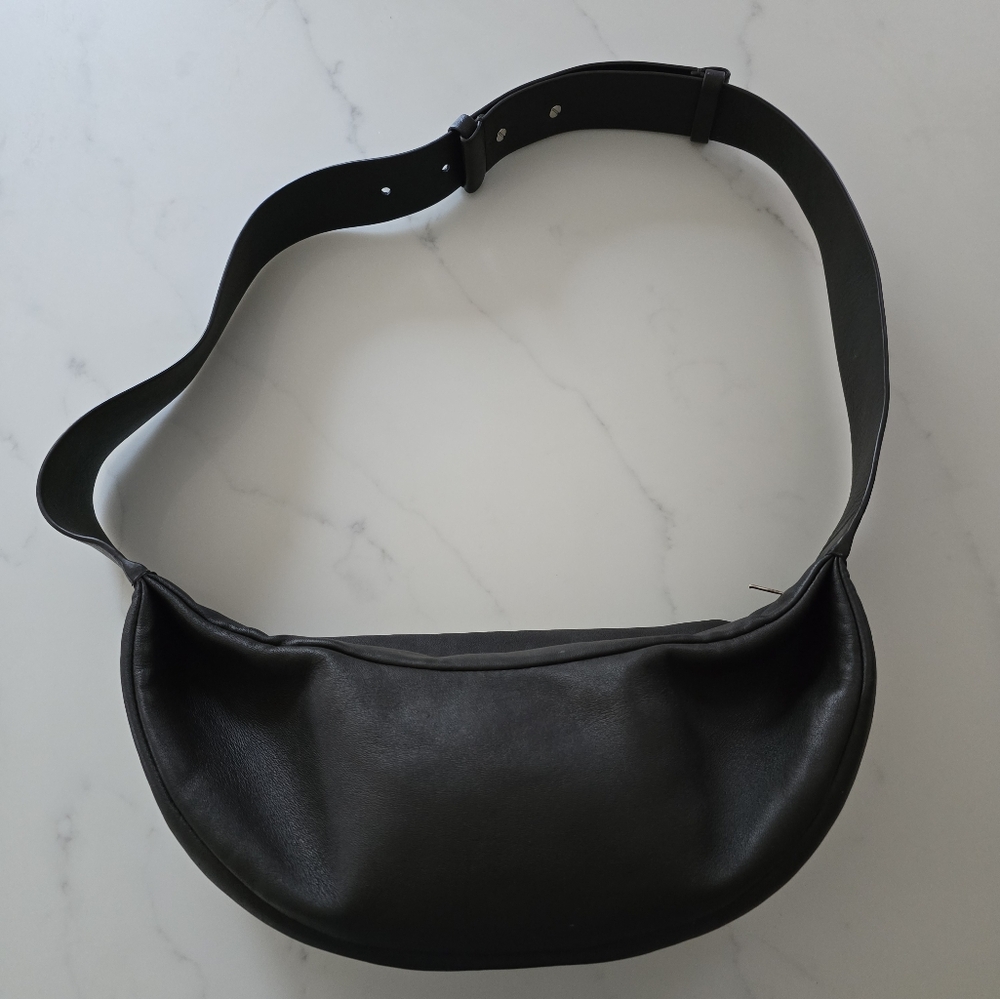 COS Dark Brown Swing Crossbody Leather Bag